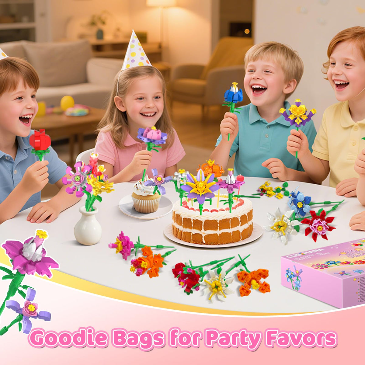 CUBIMANA party favors and classroom rewards with hands-on building