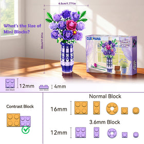 CUBIMANA purple rose petals showcase intricate texture and sculpting.