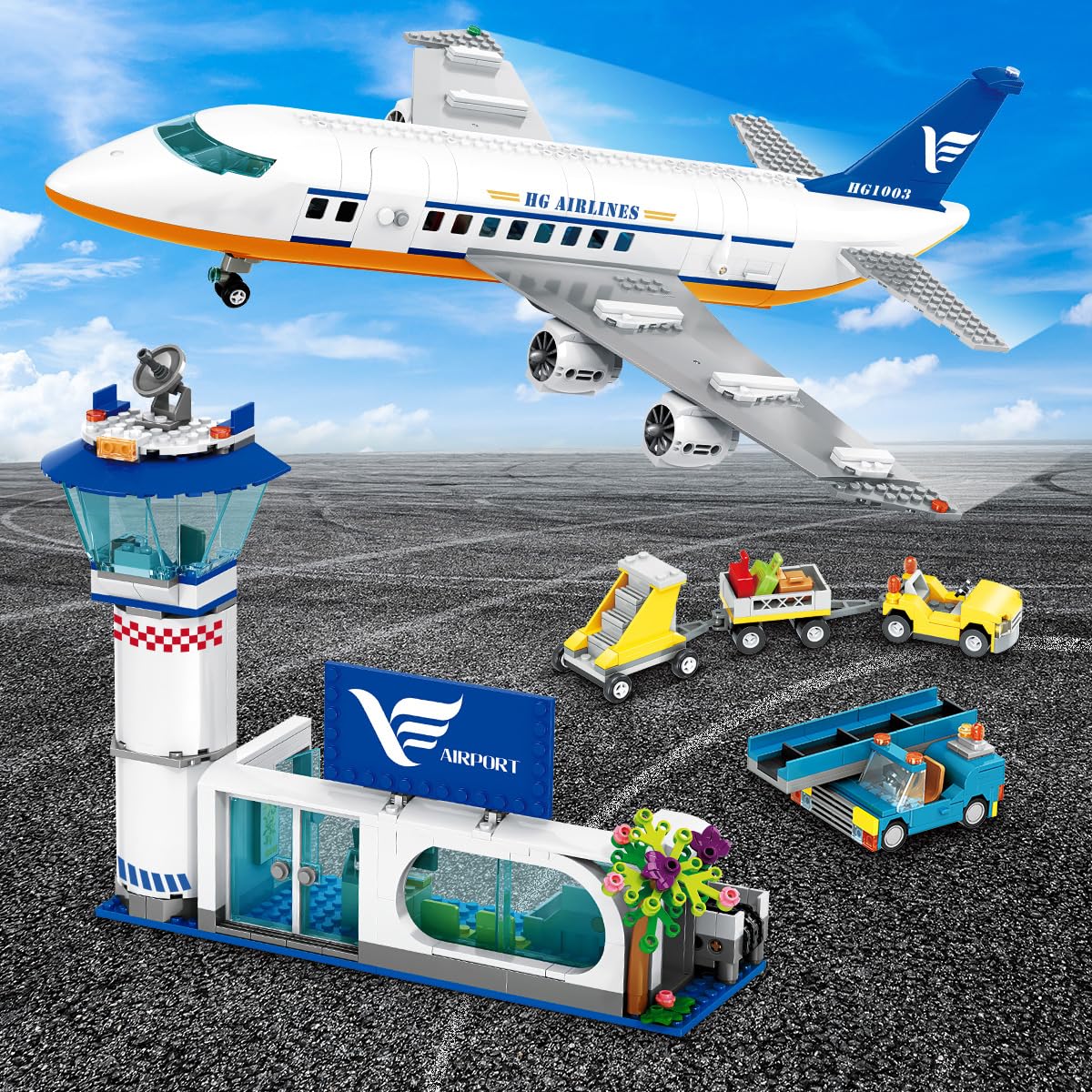 CUBIMANA radar tower adds authentic control center for airfield scenes.