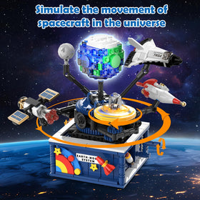 CUBIMANA space set built-in light glows, enhancing the celestial display for immersive play.