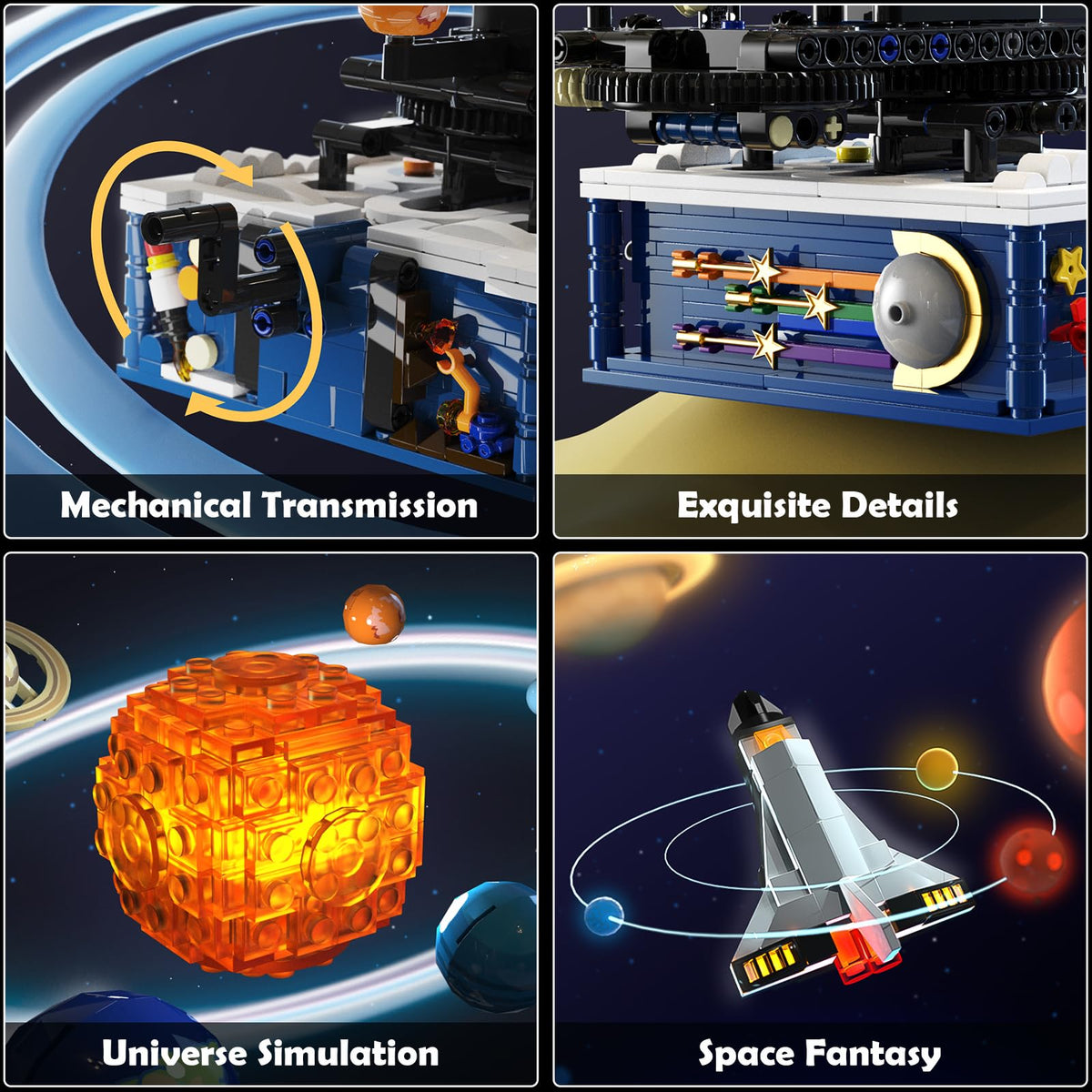 Sun and planets in motion demonstrated by the CUBIMANA set