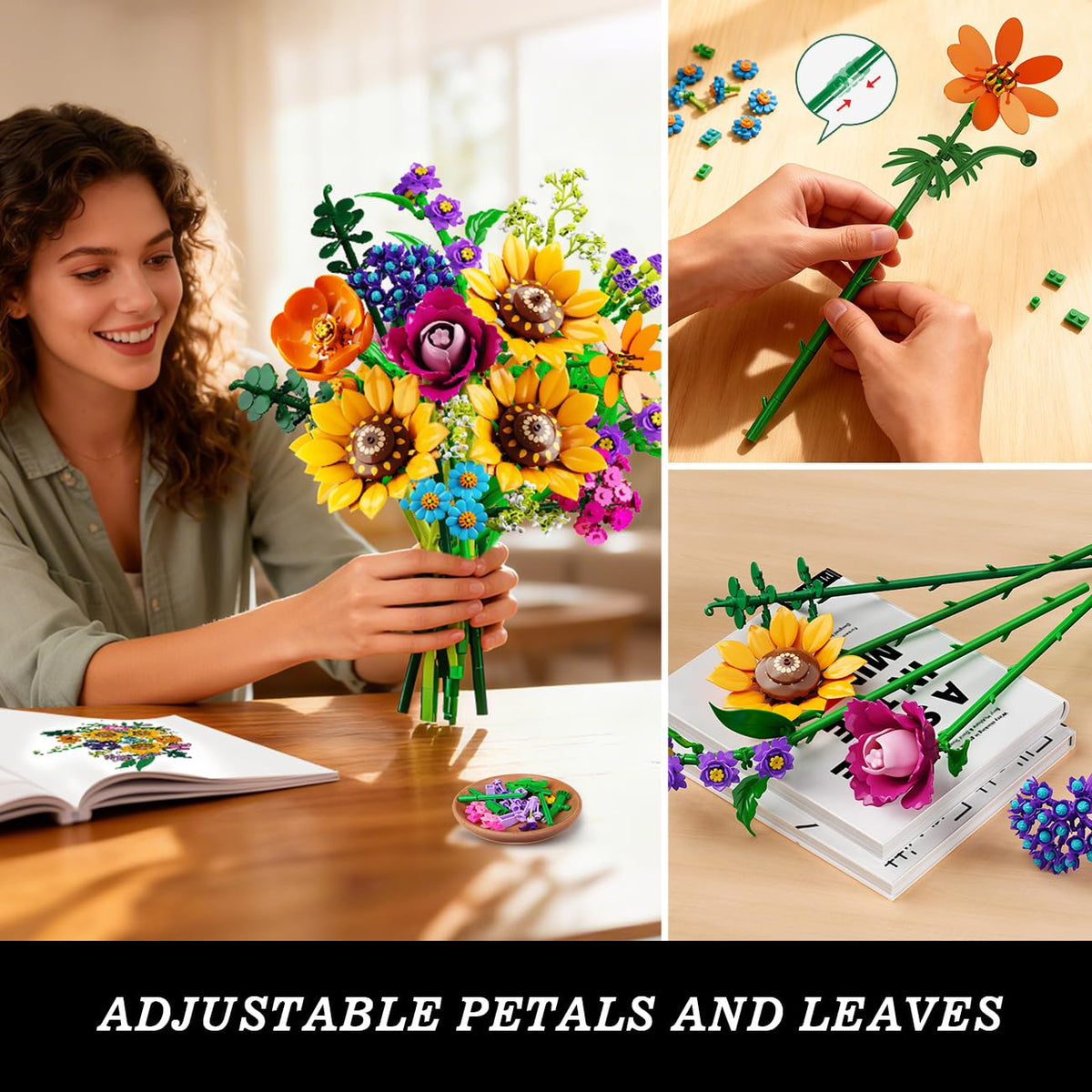 CUBIMANA sunflowers, roses, and daisies create a vibrant focal point.