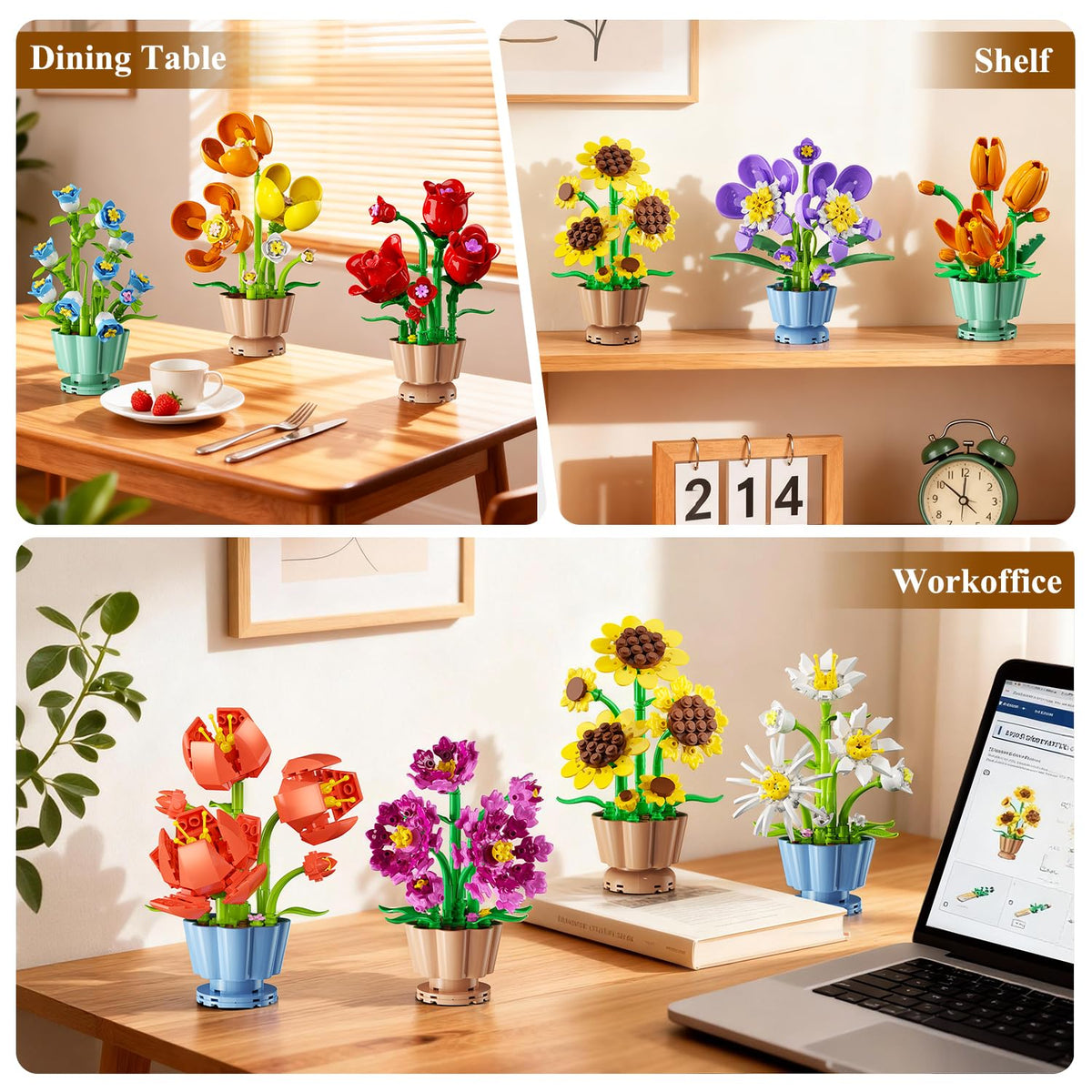 CUBIMANA tulip mini-botanical delivers vibrant color on any surface.