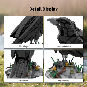 CubiMythx Raven Bird parts feature accurate colors for authentic look.