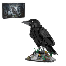CubiMythx Raven Bird mini building display ready for shelf gifting.