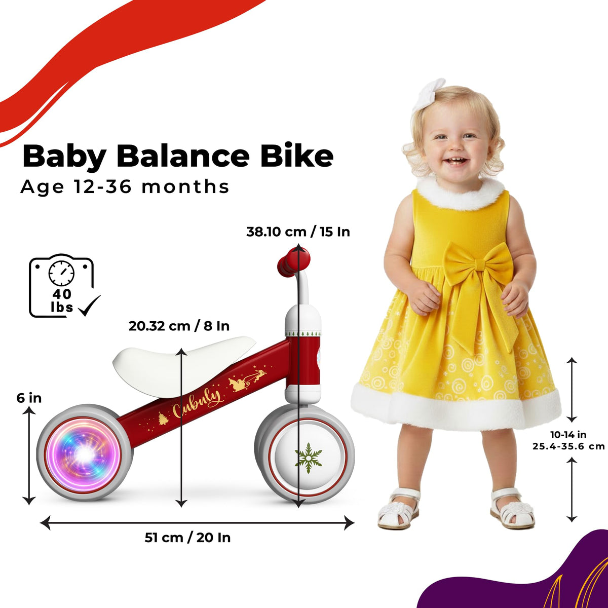 Cubuly bike shows 135-degree steering limit aiding stable turns