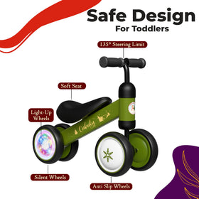 Lightweight Cubuly bike is easy for parents to carry.