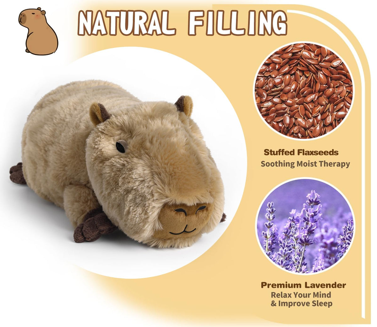 Cuckool Capybara plush can be cooled in a freezer bag for hours.