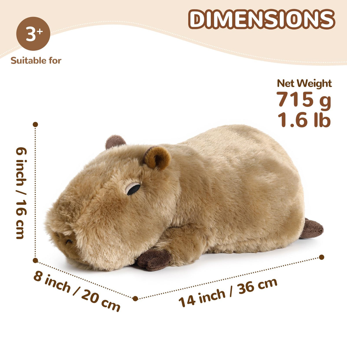 Cuckool Capybara plush with lavender scent calms the senses.