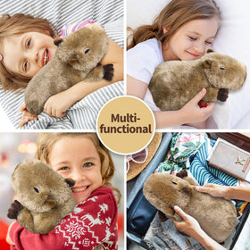 Cuckool Capybara plush features ultra-soft shaggy fur.
