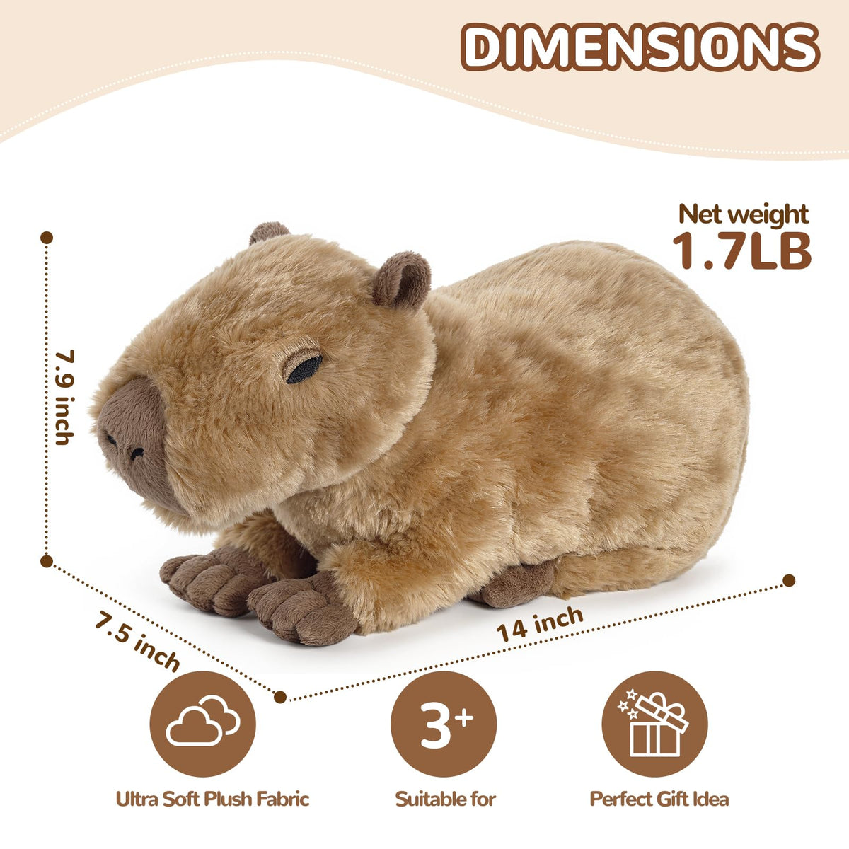 Cuckool capybara lavender-scented plush for relaxation
