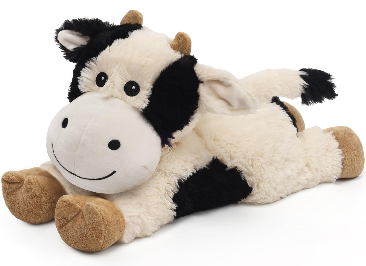 Cuckool cow plush front view with soft fur for comforting hugs