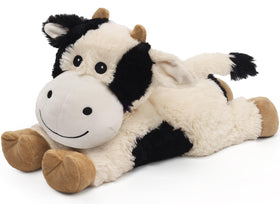 Cuckool cow plush front view with soft fur for comforting hugs