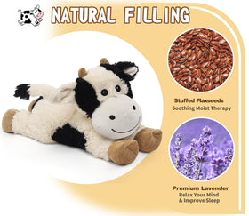 Microwave heating setup for Cuckool cow plush warmth