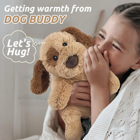 Cuckool full-size puppy plush showing soft fur and friendly expression for bedtime cuddles