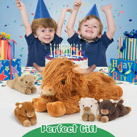 Cuckool Highland Cow baby plush inside 1 reveals a hidden surprise friend