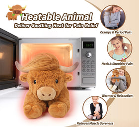 Cuckool Highland Cow flaxseed filling provides gentle warmth when heated