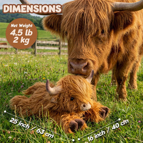 Cuckool Highland Cow microwavable plush provides warm comfort after activity