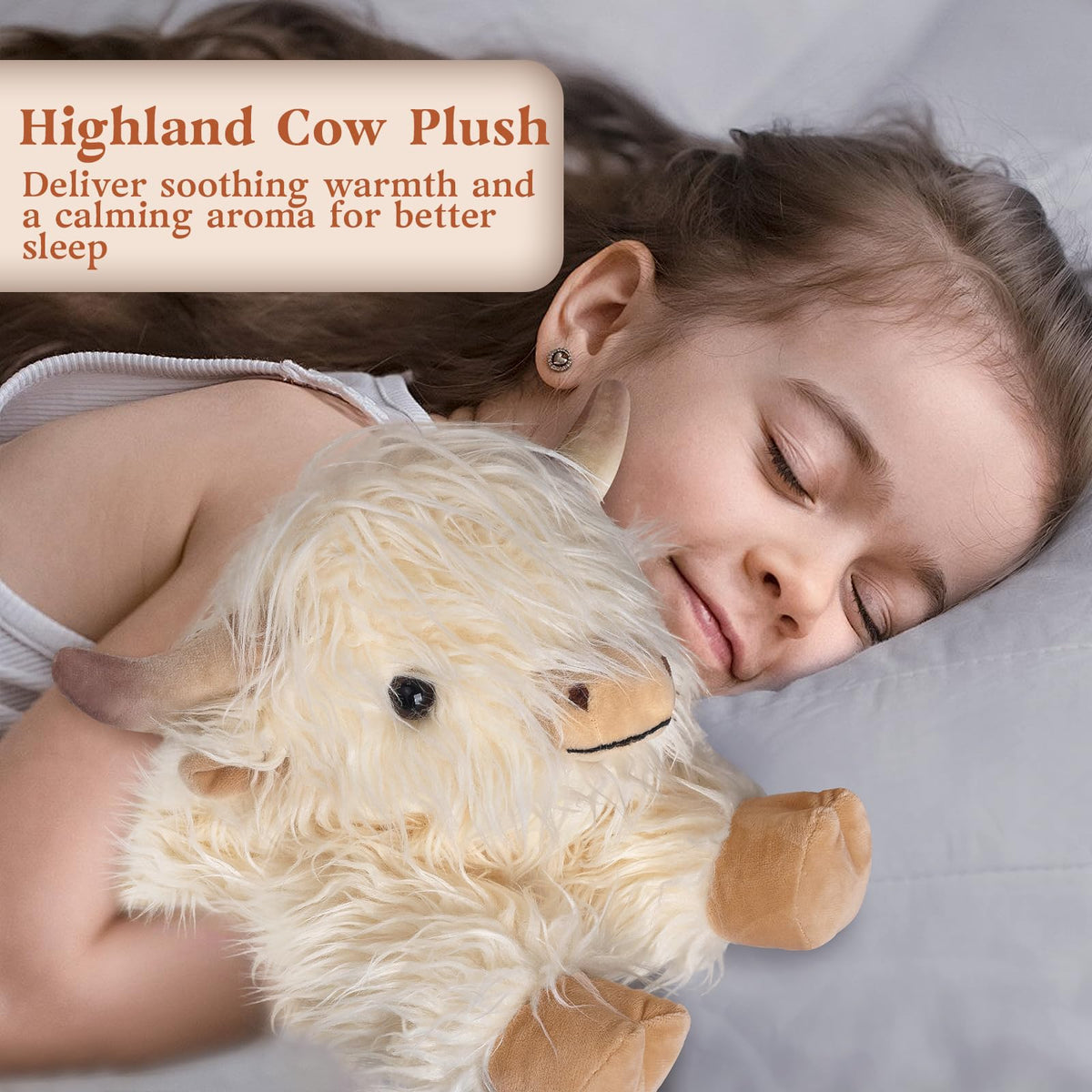Cuckool Highland Cow plush approx 15 inches long for portable comfort