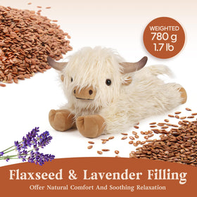 Cuckool Highland Cow plush coolable in freezer for refreshing relief