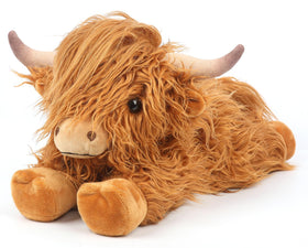 Cuckool Highland Cow plush face close-up highlighting lifelike details for collectors.