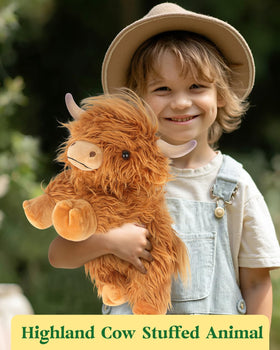 Cuckool Highland Cow plush fur close-up showcases ultra-soft, cozy touch.