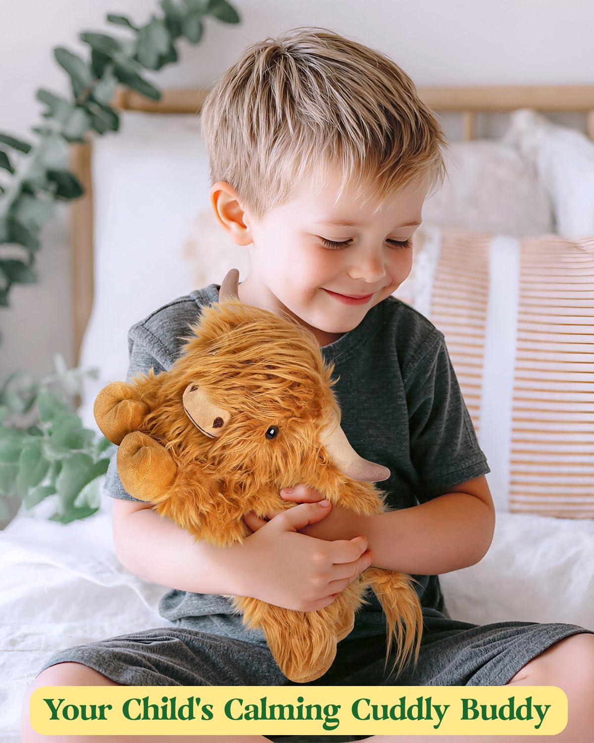 Cuckool Highland Cow plush inspires imaginative play and storytelling.