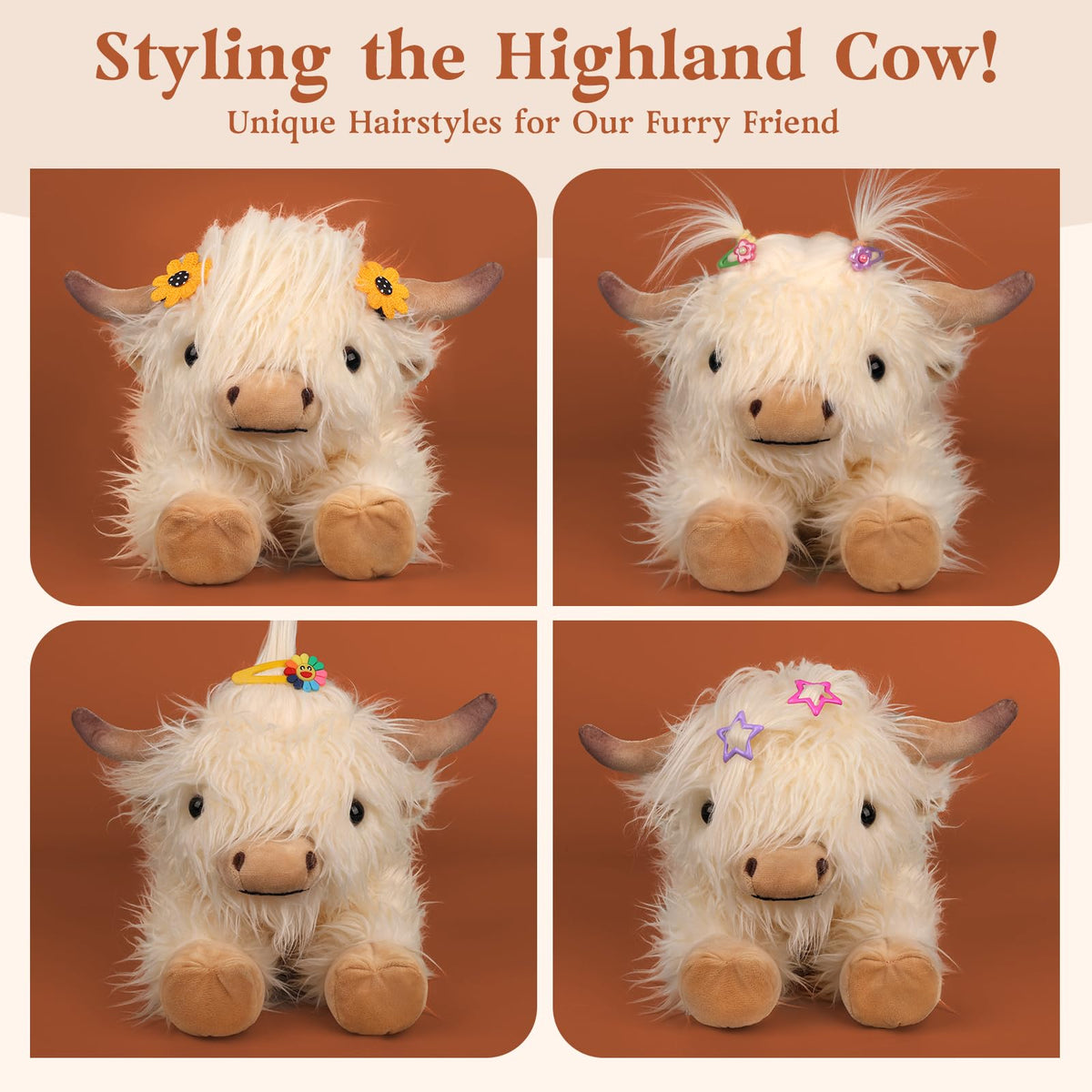 Cuckool Highland Cow lavender-infused plush ready to soothe nerves when warmed