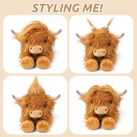 Cuckool Highland Cow plush lavender scent adds soothing aroma for relaxation