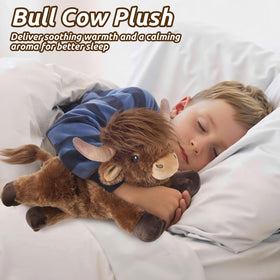 Cuckool Highland Cow plush with shaggy fur for snuggly playtime