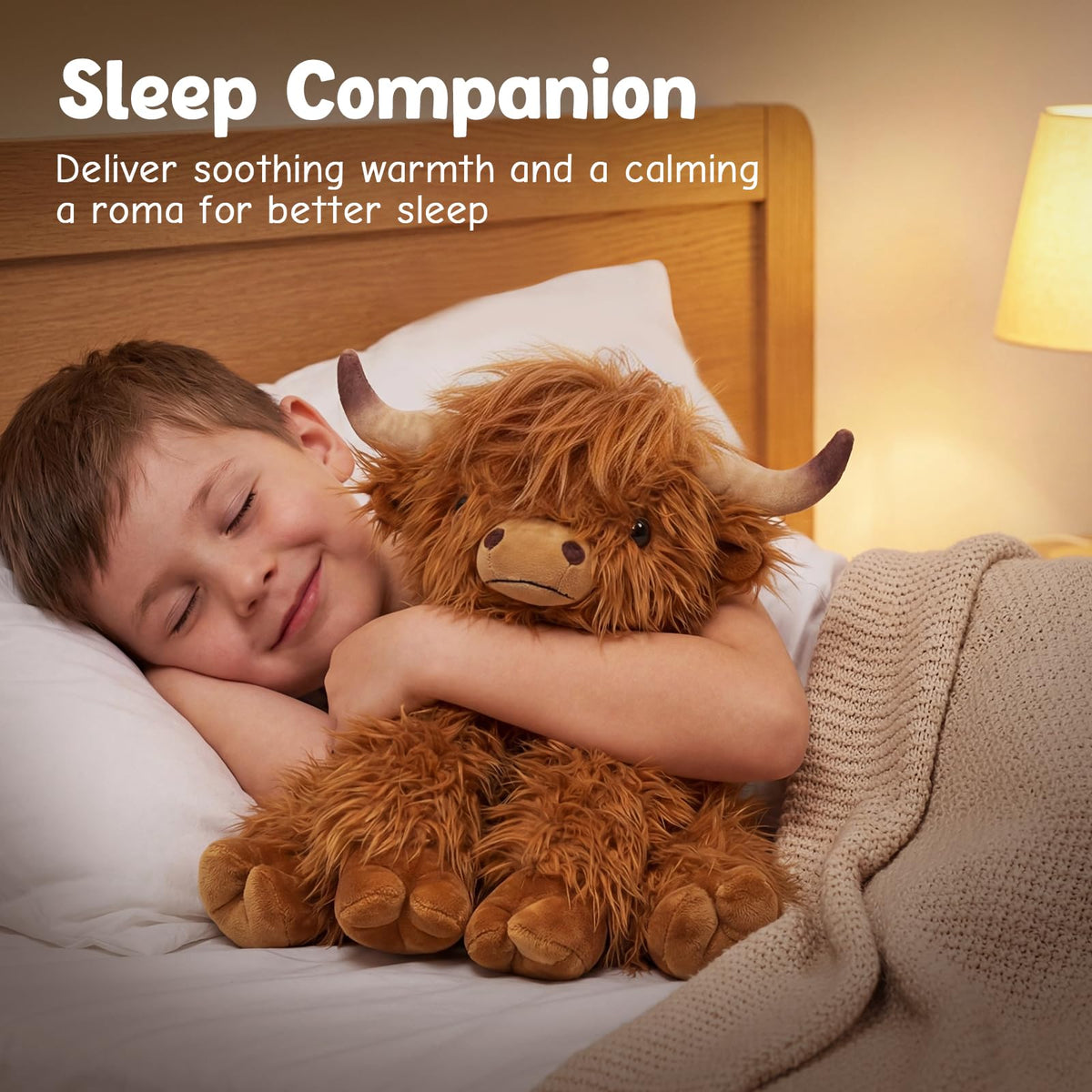 Cuckool Highland Cow soft-texture-closeup highlights inviting plush softness
