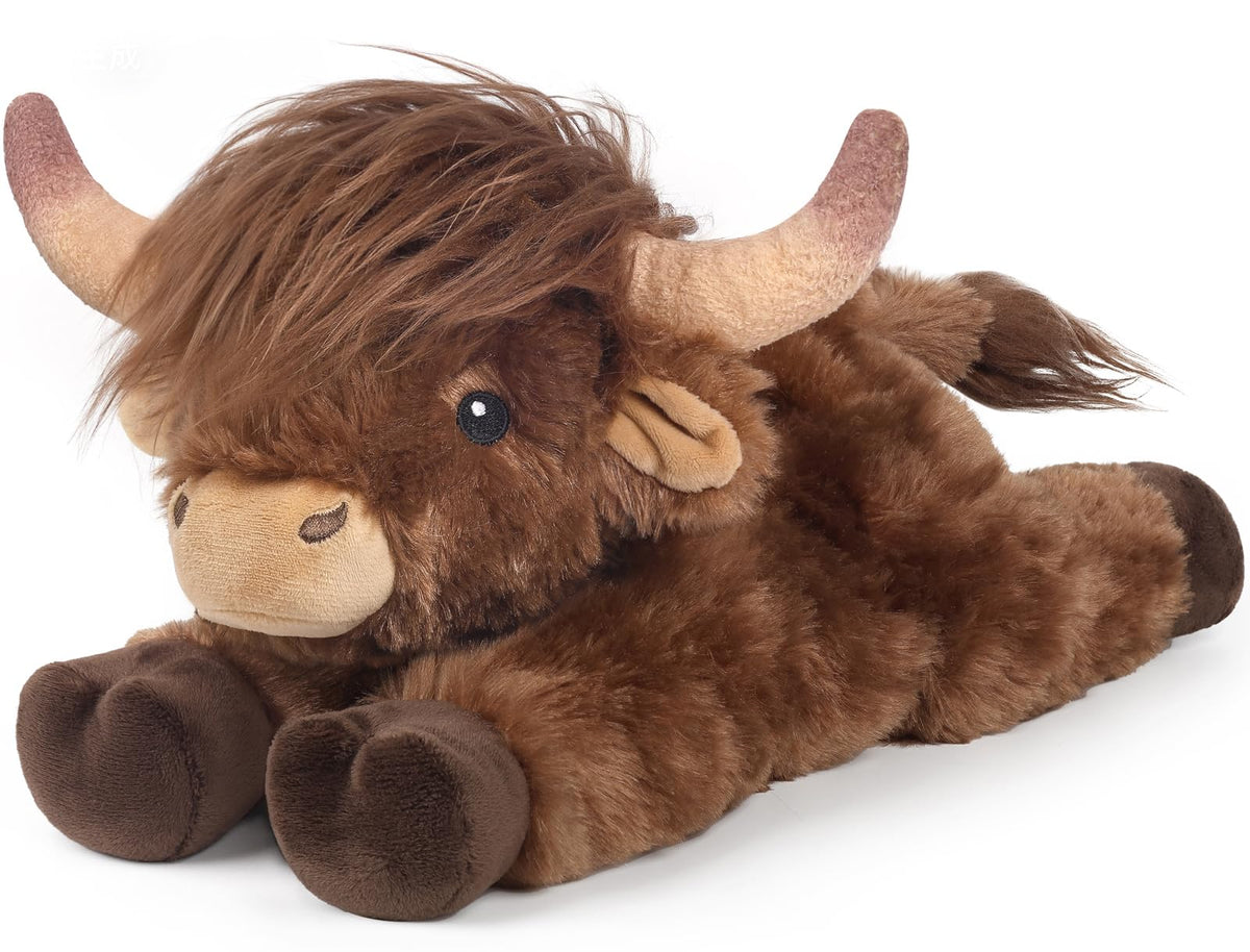 Cuckool Highland Cow plush lifelike design for comforting hugs