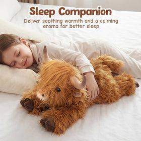 Cuckool Highland Cow travel-friendly plush for on-the-go comfort