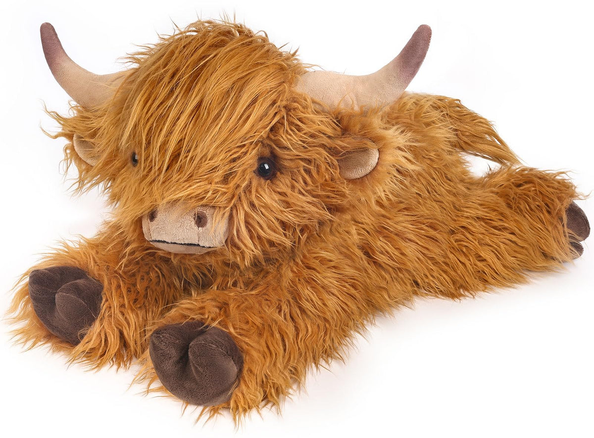 Cuckool Highland Cow weighted stuffed animal 25in for cozy hugs and relaxing warmth