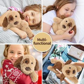 Cuckool microwave-heat dog plush ready for fast warmth and relaxation