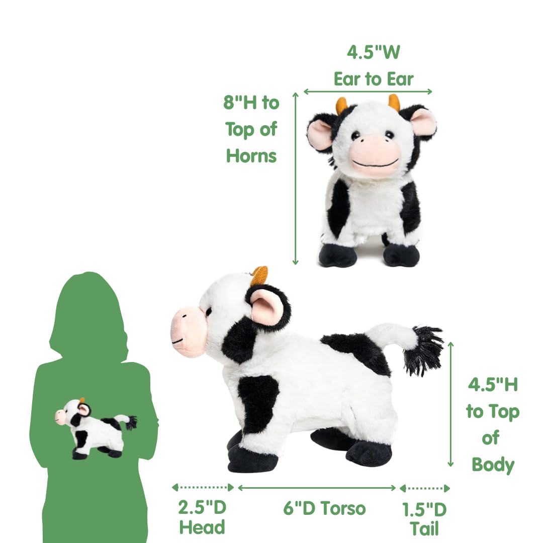 Cuddle Barn cow walking and singing Old MacDonald during playtime.