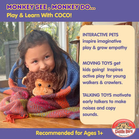 Cuddle Barn Crackin' Up Coco is a 10-inch plush ideal for small hands.