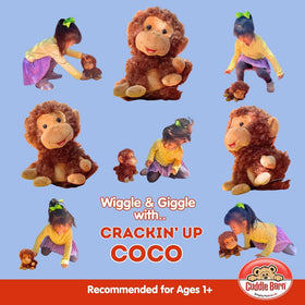 Soft polyester material provides gentle hugs with Crackin' Up Coco.