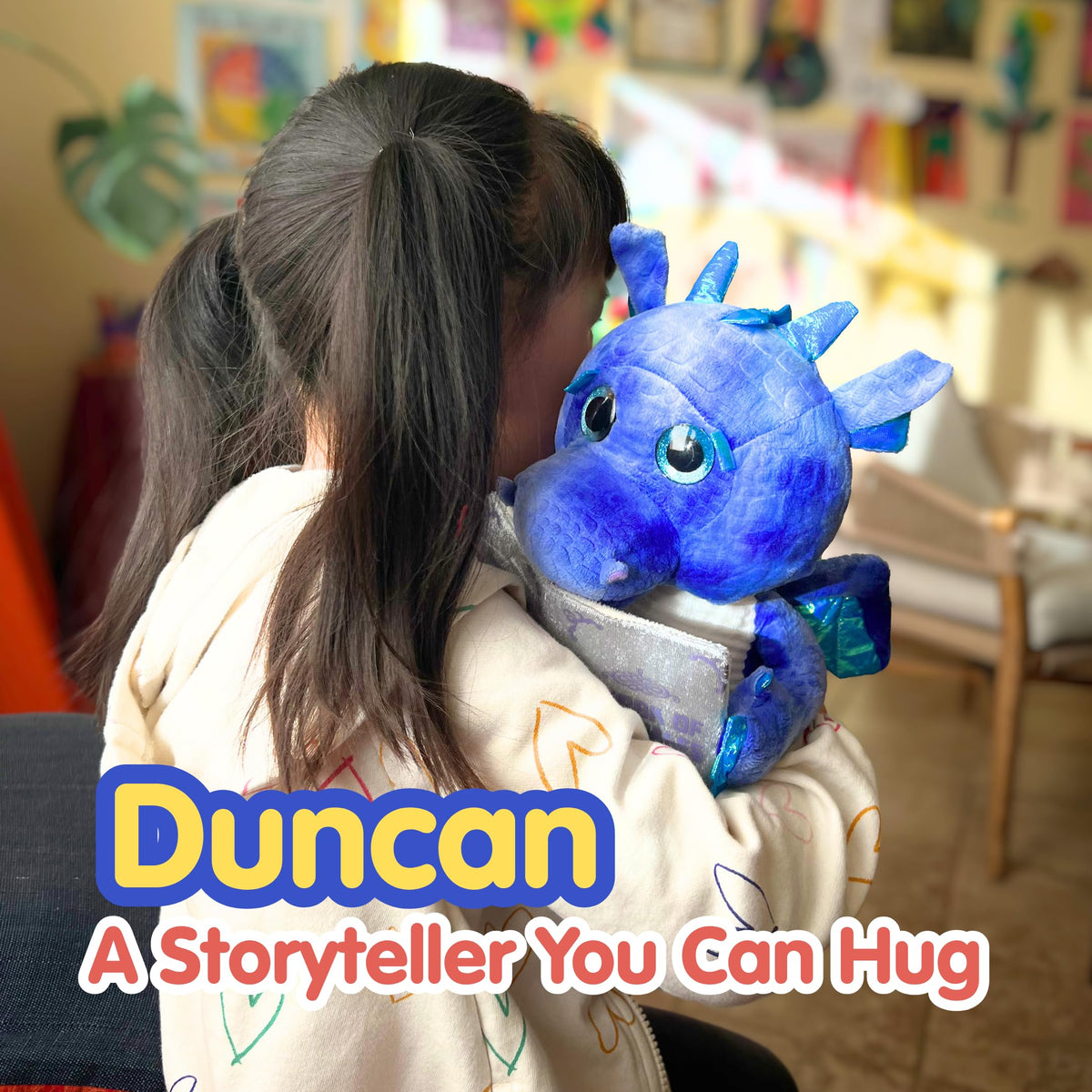 Cuddle Barn Duncan gently sways to enhance storytelling moments.