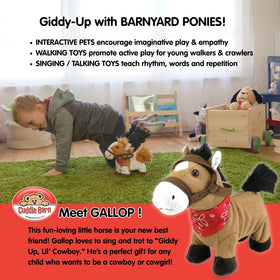 Cuddle Barn Gallop the Musical Horse singing action engages kids during playtime