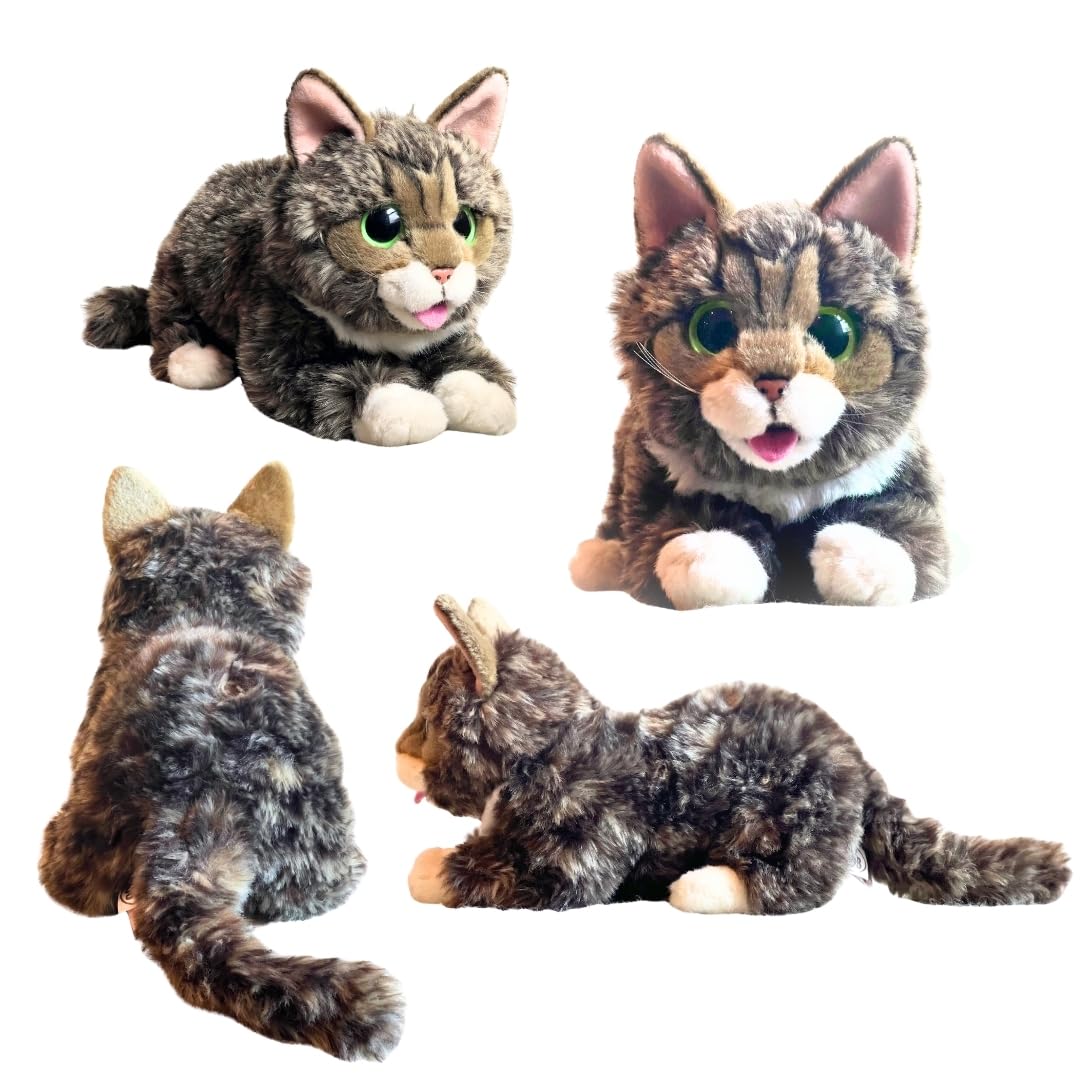 Lil Bub plush fabric details, soft polyester for cozy hugs.