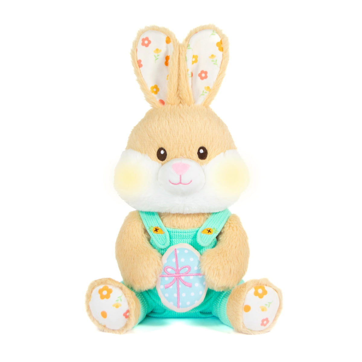 Cuddle Barn Lil' Sugarcrumbs Easter Bunny lights up for joyful playtime.