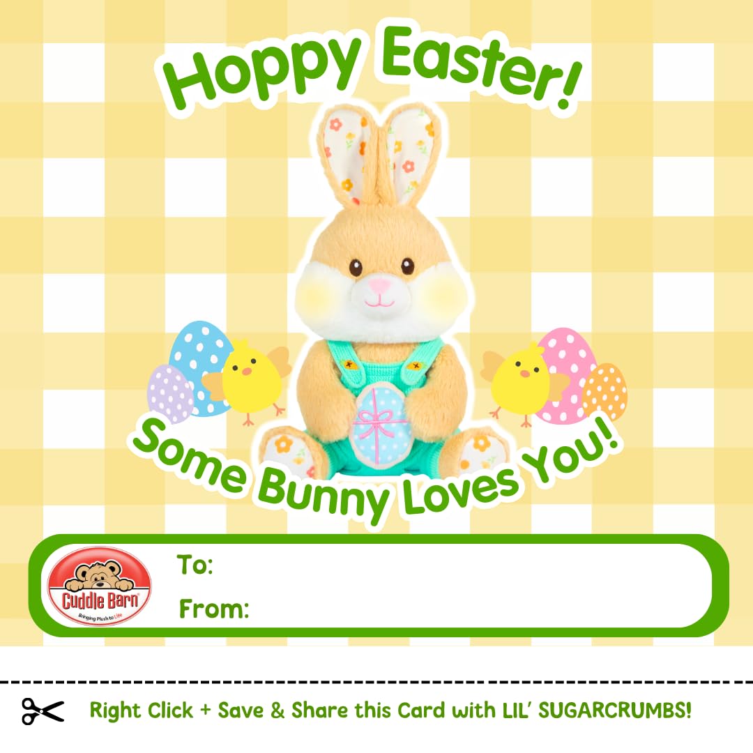 Cuddle Barn Lil' Sugarcrumbs is a cozy bedtime companion.
