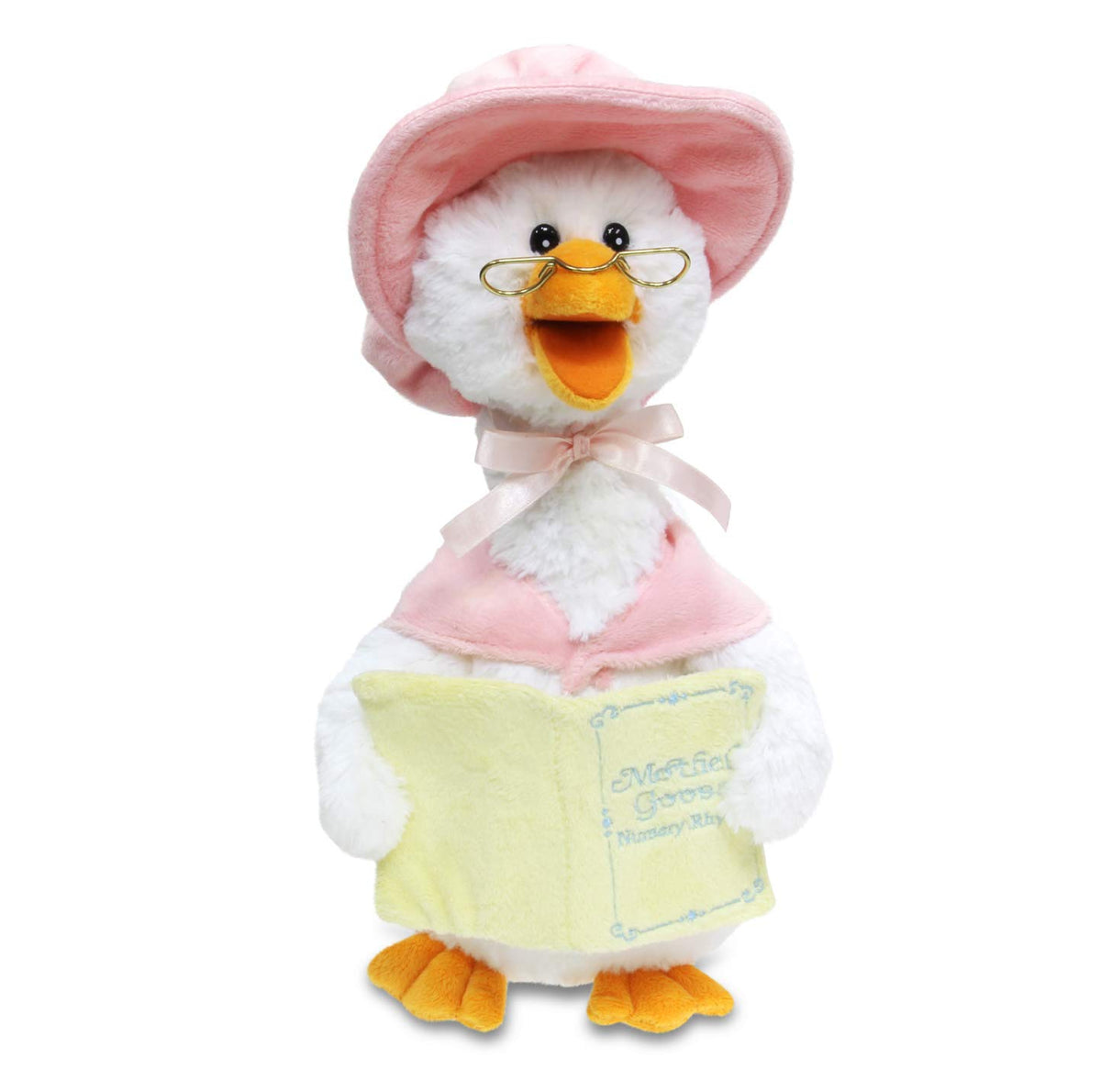 Cuddle Barn Mother Goose 14-inch animated plush for bedtime reading and cuddling.