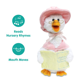 Mother Goose reads seven nursery rhymes to stimulate early listening.
