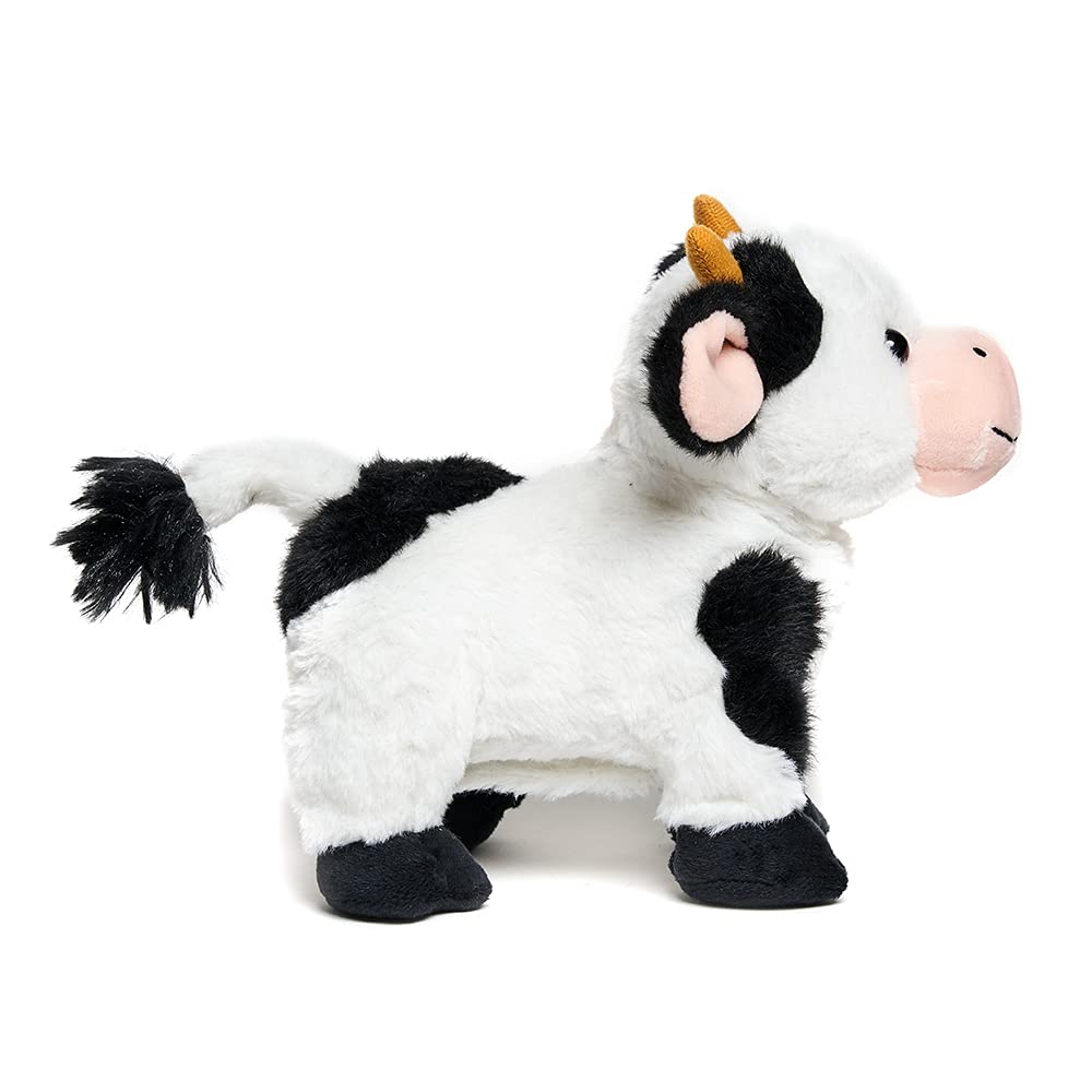 Cuddle Barn Walking Cow, farm-themed toy, ideal for toddlers.