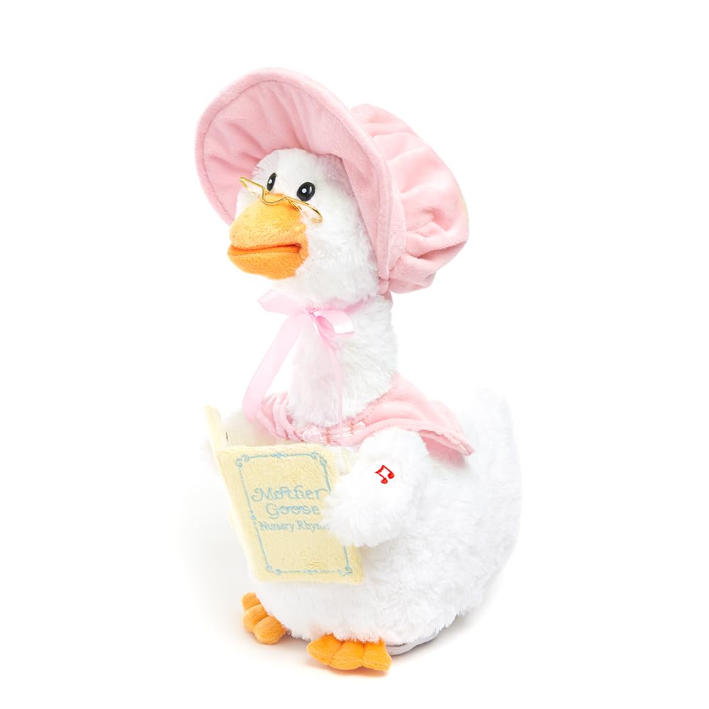 Cuddle Barn soft polyester plush material for cozy hugs.