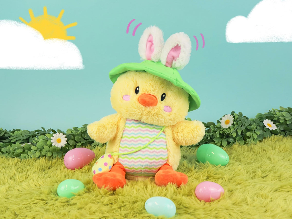 Sunny Wiggles as a charming spring decor piece for shelves