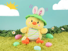 Sunny Wiggles as a charming spring decor piece for shelves