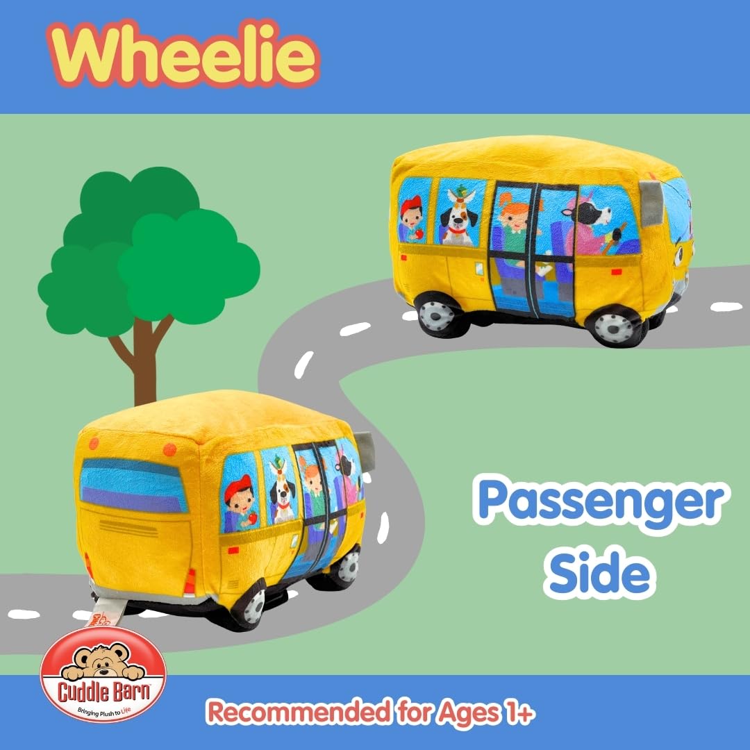 Soft polyester plush with printed details for Wheelie.